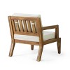 PAGED Outdoor Dining Chairs Contemporary Wood Patio Chairs with Arms, Upholstered Seat for Patio, Yard, Balcony - 3 of 4