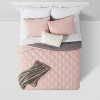 Solid Microfiber Reversible Decorative Bed Set with Throw - Room Essentials™ - image 3 of 4