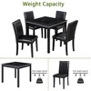 NicBex 5-Piece Counter Height Dining Set, Wooden Kitchen Table with Acrylic Crystal Trim & 4 Upholstered Chairs, Table Set, Dining Chairs Set - 2 of 4