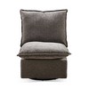 Okak Chenille 360 Degree Accent Swivel Chair with Removable Cushion Comfy Upholstered Single Sofa for Living Room Office Lounge - 4 of 4