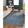 Chisholm Faux Rabbit Rug Blue/White - Linon - 2 of 4