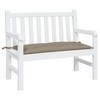vidaXL 39.4"x19.7"x2.8" Taupe Garden Bench Cushion - Oxford Fabric - Hollow Fiber Filling - Excellent Outdoor/Indoor Seating Accessory - 3 of 4