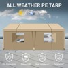 12x20 ft Heavy Duty Carport Canopy Car Tent Outdoor Garage Boat Shelter with Reinforced Structure with Ventilated Windows Sidewall - 2 of 4