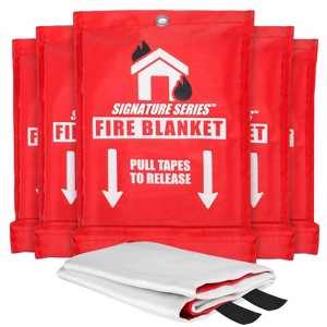 Signature Series Fire Blanket | Flame Suppression Fiberglass Blanket for Home and Kitchen Safety | Compact and Lightweight - 1 of 4