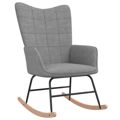 vidaXL Modern Rocking Chair with Padded Foam and Soft Fabric Upholstery - Living Room or Lounge Seating