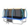 HFYee 8/10/12/14/10*16FT Backyard Trampoline Basketball Kit with Bonus Balls & Safety Enclosure for Ages 8+, Blue - 3 of 4