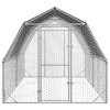 vidaXL Chicken Run Silver Galvanized Steel Large Chicken Run - 3 of 4