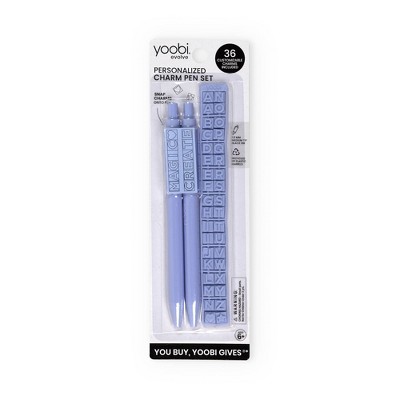 Yoobi Evolve Ballpoint Pen 2pk Retractable Ice Blue Customizable Set