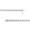 Haus of Brilliance Silver 1/10 cttw Miracle-Set Round-Cut Diamond "X" Link Tennis Bracelet - 4 of 4