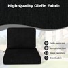 Costway 2/4/6-Pack 24" x 24" Deep Seat Cushion & Back Pillow with Removable Covers Outdoor Brown/Navy/Gray/Black - 4 of 4