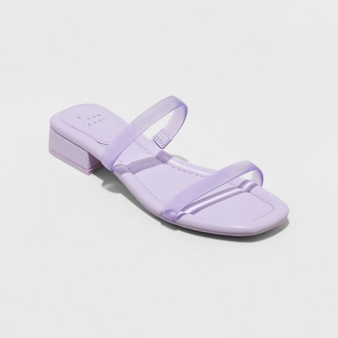 Women's Annie Slide Sandals - A New Day™ Lavender 5.5 : Target