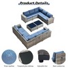 XIZZI 12 Pieces Wicker Furniture Set, Sectional Sofa Set with Wide Armrest and Deep Seat, Rattan Modular Conversation Set for Backyard Garden - 4 of 4