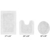 Edge Bath Rug 100% Premium Cotton Ultra-Soft Water Absorbent Tufted Solid Reversible 3 Piece Bathroom Rug Set for Machine Washable Bathmat - 2 of 4