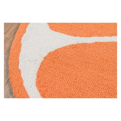3' Round Orange Fruit Slice Tufted Accent Rug