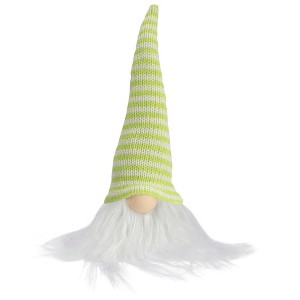 Northlight 7.5" Lime Green and White Striped Hat Spring Gnome - 1 of 4