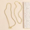 HTUTWOO Gold Layered Necklaces for Women, 18K Dainty Gold Chain Necklace Women Trendy Cuban Link Paperclip Chain Toggle Clasp Necklace - 4 of 4