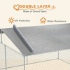 Resenkos Dog Kennel,Outdoor Dog Kennel Galvanized Steel Fence with Cover Secure Lock Mesh Sidewalls for Backyard 15' x 15' x 7.5' Silver - 2 of 4