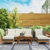 Resenkos 5-Piece Rattan Sofa Set, Outdoor Sectional Furniture, White - 3 of 4