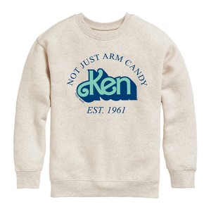 Boys' - Barbie - Ken Not Just Arm Candy Graphic Long Sleeve Fleece Sweatshirt - 1 of 3