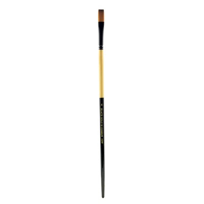 Dynasty Black Gold Series Long Handled Synthetic Flat Brushes, Series 1526