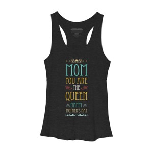 Women's Design By Humans Mother's Day Mom Queen By tmsarts Racerback Tank Top - 1 of 2