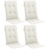 vidaXL Highback Chair Cushions - 4 Pcs Melange Cream - Outdoor/Indoor Seat Pads - 47.2"x19.7"x1.6" - 3 of 4