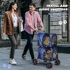 Tangkula 4-in-1 Double Pet Stroller w/ Detachable Carrier Travel Carriage for Cats - 2 of 4