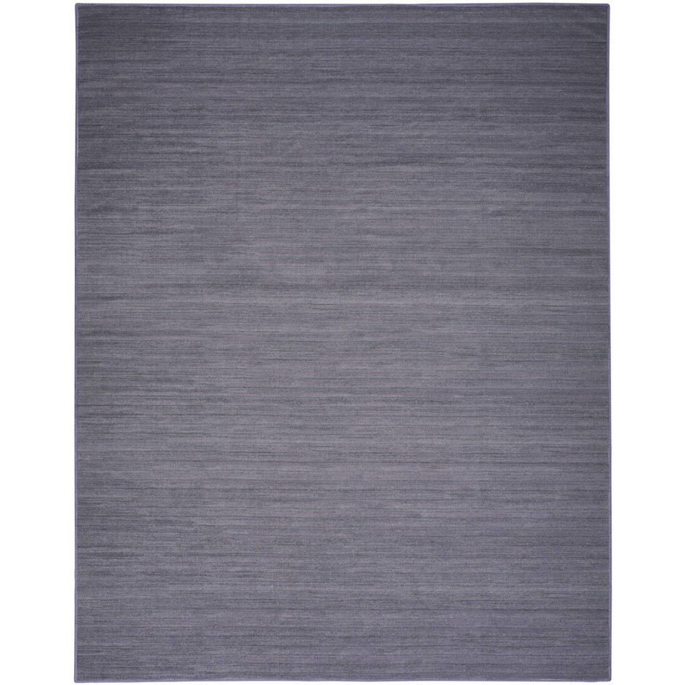 Photos - Doormat Nourison 6'x9' Machine Washable Modern Essentials Woven Area Rug Dark Gray 