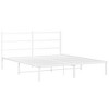 vidaXL Metal Bed Frame with Headboard White 59.1 in.x78.7 in. - 2 of 4