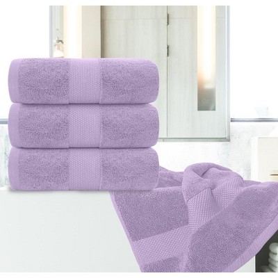 Lavender Heavyweight Cotton Quick-Dry Bath Towel Set of 4