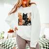 Simply Sage Market Black Cat Fall Leaves Distressed Lightweight Garment Dyed Sweatshirt - 3 of 4