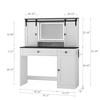 CAVINAS Vanity Desk with Mirror Makeup Vanity with Dryer Holder, Storage Shelves for Apartment, Bedroom - 4 of 4