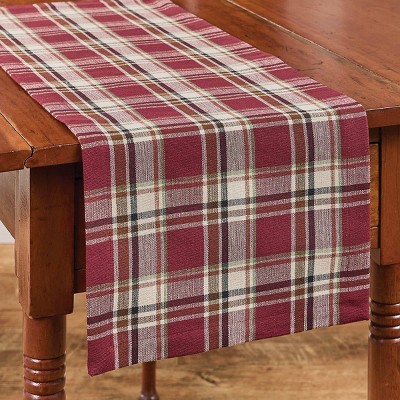 Park Designs Culpepper Red Plaid Table Runner 13" x 36"