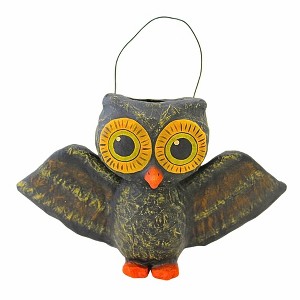 Cody Foster 6.75 In Flying Owl Candy Bucket Halloween Decorative Bucket , Lightweight Halloween Decor Halloween Free Standing Hanging (1PC) - 1 of 4