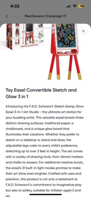 Fao Schwarz Sketch and Glow Easel 2-in-1 Art Studio