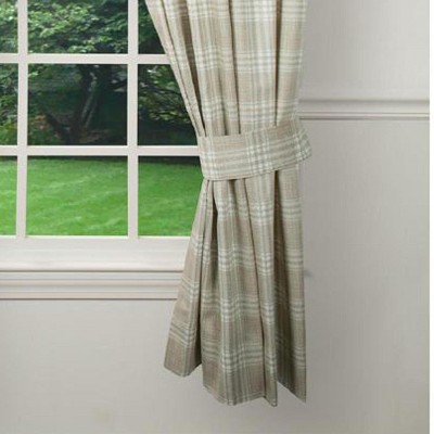 Natural Cotton Light-Filtering Rod Pocket Curtain Panels Pair