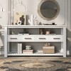 Modern Console Table Sofa Table for Living Room with 4 Drawers and 2 Shelves - 2 of 3