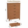 Farmhouse 5 Dresser for Bedroom, 45.2" Tall Dresser, Vertical Drawer with Storage Freestanding, Wooden Closet Storage Chest for Bedroom - 4 of 4