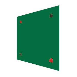 GSE 40" x 40" Poker Card Playing Tabletop Felt, Casino Playing Card Poker Layout Mat for Table Top - 1 of 4