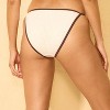 Women's Contrast Binding Crochet Overlay Low-Rise High Leg Cheeky Bikini Bottom - Wild Fable™ - 2 of 4