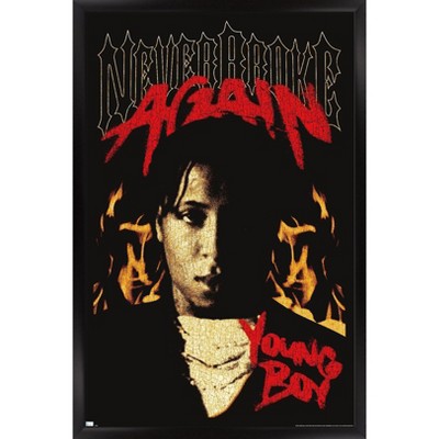 Trends International NBA Youngboy - Firestarter Framed Wall Poster Prints