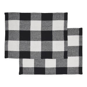 Annie Buffalo Check Black Placemat Set of 2 13x19 - 1 of 4