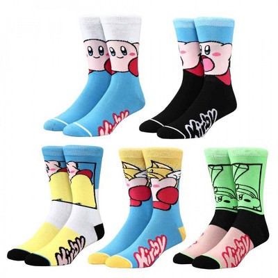 Adult Nintendo Kirby Copy Characters 5-Pair Pack of Crew Socks