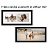 Americanflat 7x16 Collage Picture Frame with Shatter-Resistant Glass, Fits Two 5x7 Photos or One 7x16 Photo, Signature Collection  Black - 2 of 4