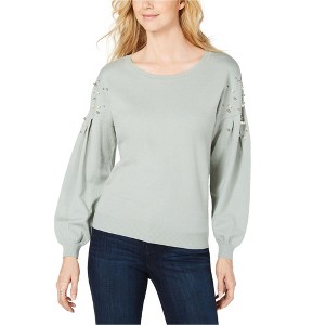 I.N.C International Concepts Womens Embellished Pullover Sweater, Green, Large - 1 of 1