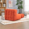 CAVINAS Fluffy Bean Bag Chair, Lazy Sofa Chair with Memory Foam and Ottoman, for Living Room, Bedroom, Apartment, Red - 4 of 4