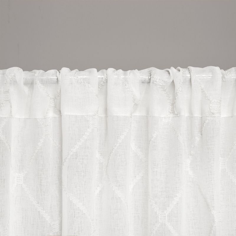 Clarissa Diamond Sheer Curtain Panel, 5 of 6