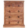 vidaXL Drawer Cabinet 23.6"x13.8"x29.5" Solid Sheesham Wood - 3 of 4