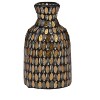 Glam Glass Vase - Handcrafted Mosaic Pattern - Elegant Metallic Home Decor for Living Room, Bedroom, Office - Decorative Accent - 7" Bronze & Copper - 4 of 4