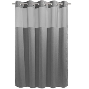 Aoibox Grey Shower Curtain and Liner Set - Waffle Weave Textured Heavy Duty, Hotel Luxury Weighted Bath Curtain with Water Repellent Fabric - 1 of 4